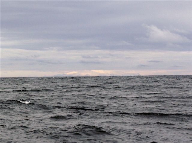 Iceland's highest glacier, the Oraefajokull, appeared low on the northern horizon